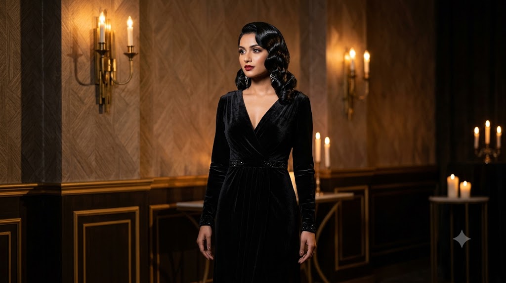 Liquid Noir Vintage Waves